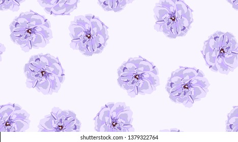 Vintage Floral Pattern, Pastel Spring Background. Watercolor Violet Roses. Rustic Vintage Floral Design. Wedding Print Template, Elegant Decoration. Seamless Illustration. Romantic Vintage Peony.