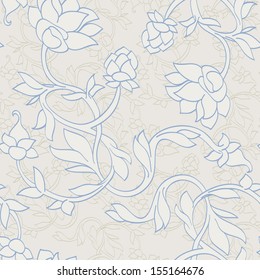 Vintage floral pattern, retro background
