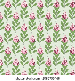 Vintage Floral Pattern, Seamless background in nature style colorful, Elements of leaves, Vector illustration, Use for fabric, posters, shirts, cards, invitations, stickers, banners. 