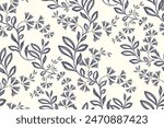 Vintage floral pattern seamless border background vector illustration batik embroidery texture style