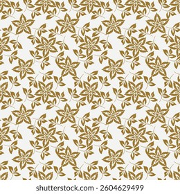 Vintage floral pattern seamless border background vector illustration batik embroidery texture style Lotus flower motifs.
