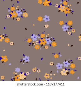 Vintage floral pattern. Seamless flowery texture for fashion prints, wrapping, textile, paper, wallpaper.