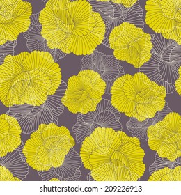 Vintage floral pattern. Seamless vector background. Beautiful illustration.