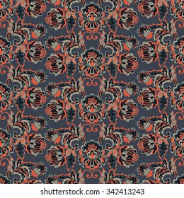 vintage floral pattern. seamless vector background