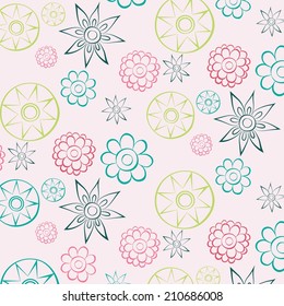 vintage floral pattern. Vector illustration.