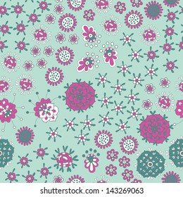 Vintage floral pattern vector.  Seamless can be used for wallpaper patterns, web page background, surface textures.
