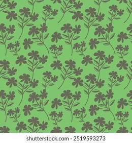 Padrões florais vintage fundo bordado bordado fronteira sem costura étnico batik retro. Flor motivos paisley batik. Silhueta verde aquarela flores ikat design mão desenhada. Ilustração vetorial.