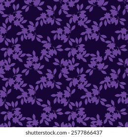 Vintage Floral patterns seamless background border embroidery ethnic batik retro. Flower motifs paisley batik. Blue indigo silhouette watercolour flowers ikat design hand drawn. Vector illustration