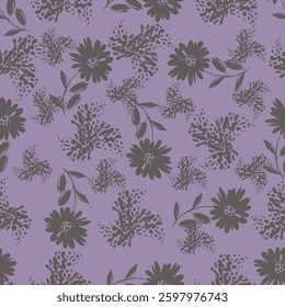 Vintage Floral patterns seamless background border embroidery ethnic batik retro. Flower motifs paisley batik. Blue silhouette watercolour flowers ikat design hand drawn. Vector illustration.