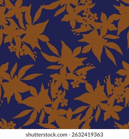 Vintage Floral patterns seamless background border embroidery ethnic batik retro. Flower motifs paisley batik. Blue indigo silhouette watercolour flowers ikat design hand drawn. Vector illustration