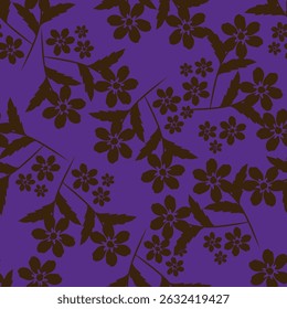 Vintage Floral patterns seamless background border embroidery ethnic batik retro. Flower motifs paisley batik. Blue indigo silhouette watercolour flowers ikat design hand drawn. Vector illustration