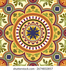 Vintage Floral patterns seamless background border embroidery ethnic batik retro. Flower motifs paisley batik. Blue silhouette watercolour flowers ikat design hand drawn. Vector illustration.