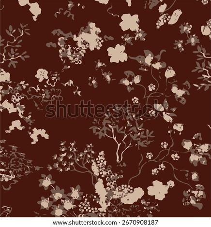 Vintage Floral patterns seamless background border embroidery ethnic batik retro. Flower motifs paisley batik. Blue silhouette watercolour flowers ikat design hand drawn. 