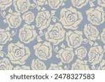 Vintage Floral patterns seamless embroidery texture ethnic batik Denmark damask rose Flower motifs paisley wallpaper Vector illustration. 