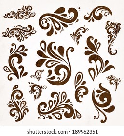 Vintage Floral Patterns Set for Design