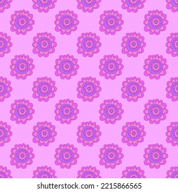 vintage floral print for fabric. textile seamless pattern. 1970 psychedelic, hippie and funky. cottage core 60s rustic interior decor. wallpaper and background pattern. children's naive style of wildf