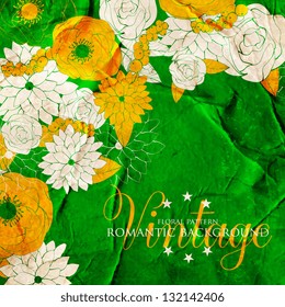 Vintage floral printable template