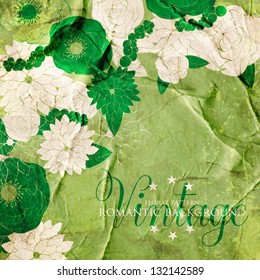 Vintage floral printable template