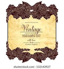 Vintage floral printable template