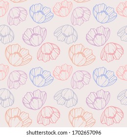 Vintage floral repeat pattern background