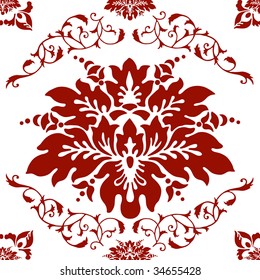 Vintage floral seamless background (vector)