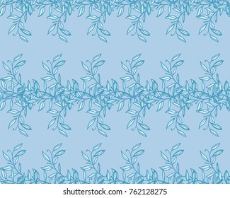 Vintage Floral Seamless Background, Vector watercolor Illustration