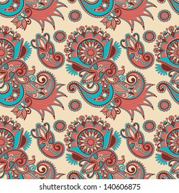 vintage floral seamless paisley pattern