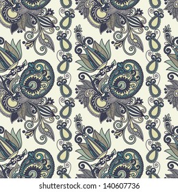 vintage floral seamless paisley pattern