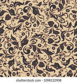 Vintage Floral Seamless Patten Stock Vector (Royalty Free) 1098132908 ...