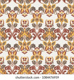 vintage floral seamless patten. Classic Baroque wallpaper. 