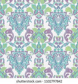 Vintage floral seamless patten. Classic Baroque wallpaper. seamless vector background