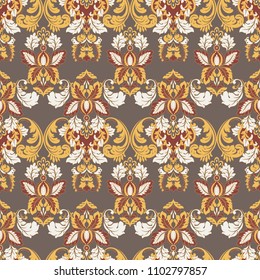 vintage floral seamless patten. Classic Baroque wallpaper. 