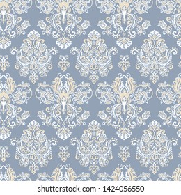 Vintage floral seamless patten. Classic Baroque wallpaper. seamless vector background
