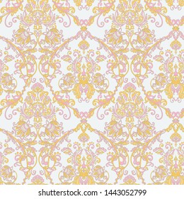 Vintage floral seamless patten. Classic Baroque wallpaper. seamless vector background