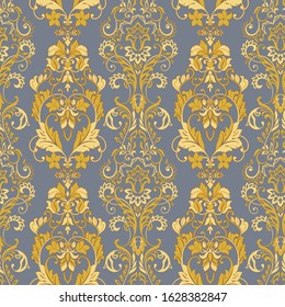 Vintage floral seamless patten. Classic Baroque wallpaper. seamless vector background