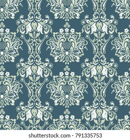 vintage floral seamless patten. Classic Baroque wallpaper. seamless vector background