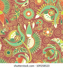 vintage floral seamless pattern