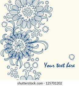 Vintage floral seamless pattern