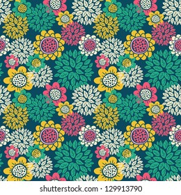 vintage floral seamless pattern