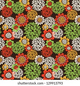 vintage floral seamless pattern