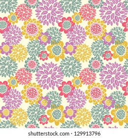 vintage floral seamless pattern