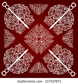 Vintage floral seamless pattern.