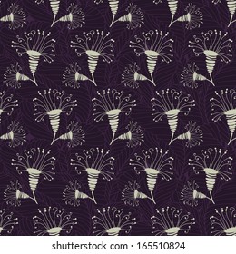 Vintage floral seamless pattern
