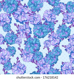 Vintage floral seamless pattern