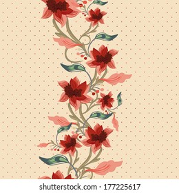 Vintage floral seamless pattern