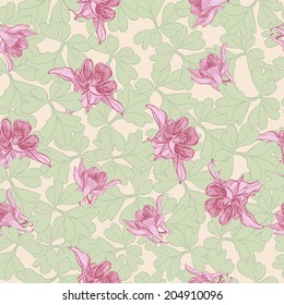 Vintage floral seamless pattern.