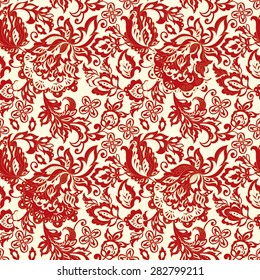 vintage floral seamless pattern