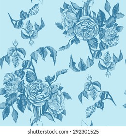 Vintage floral seamless pattern. 