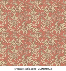 vintage floral seamless pattern