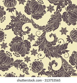 vintage floral seamless pattern